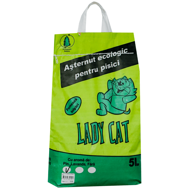 Asternut ecologic pisici cu aroma de pin 4.6 kg Lady Cat
